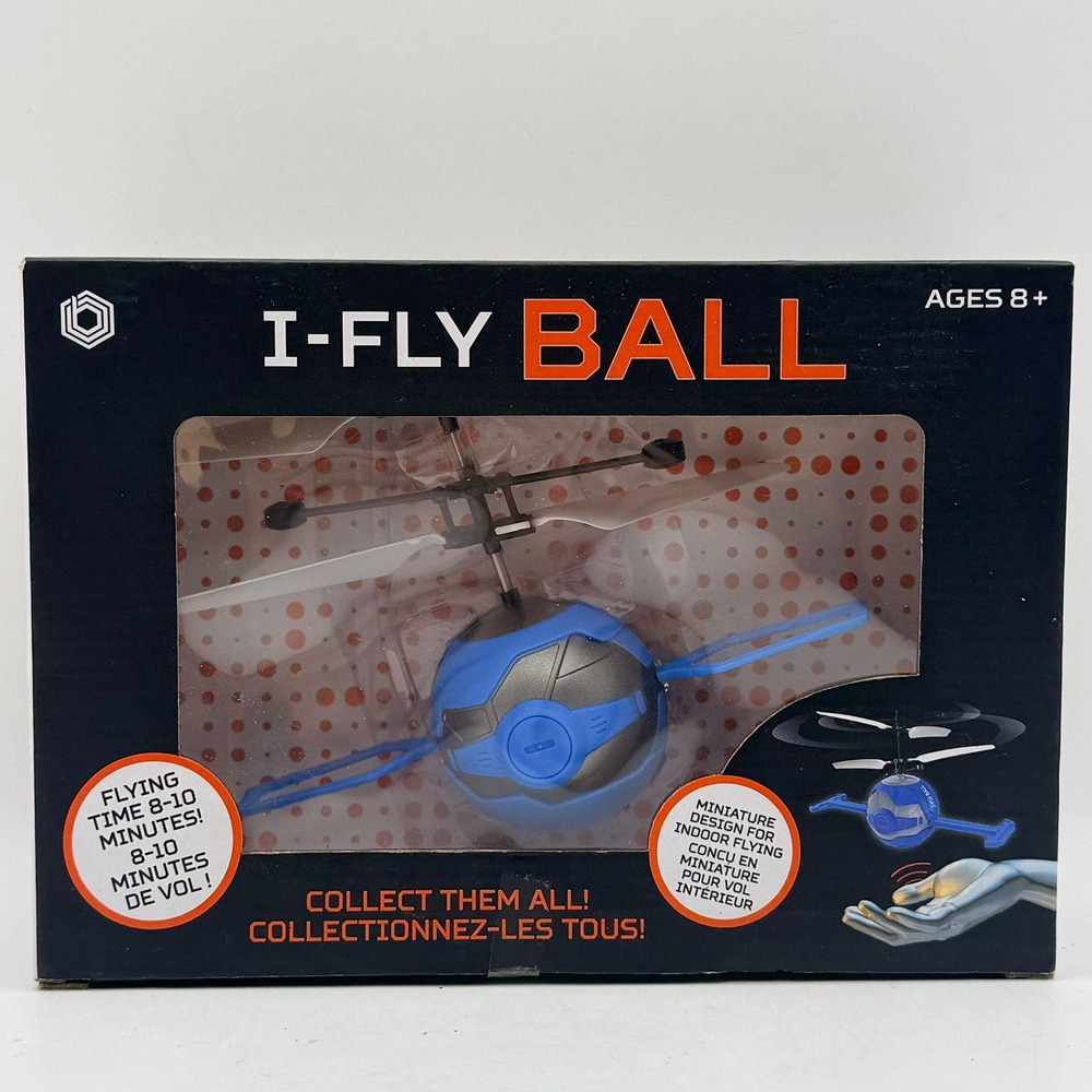 I-Fly Ball Blue Miniature Indoor Flying Toy Infrared Sensor Hover Drone Ages 8+